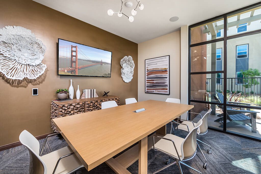Conference room at The Braydon Apartments in Napa CA